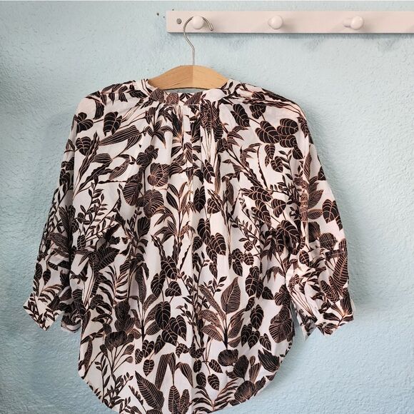 Ann Taylor safari boho pullover blouse - Picture 5 of 14